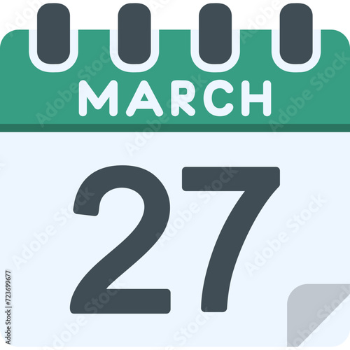 27 March Vector Icon Design