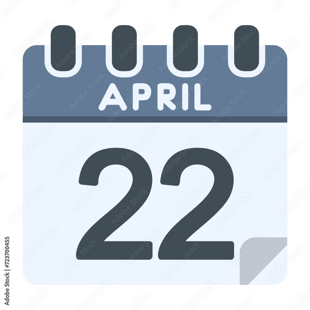 22 April Vector Icon Design 22 April Vector Icon Design