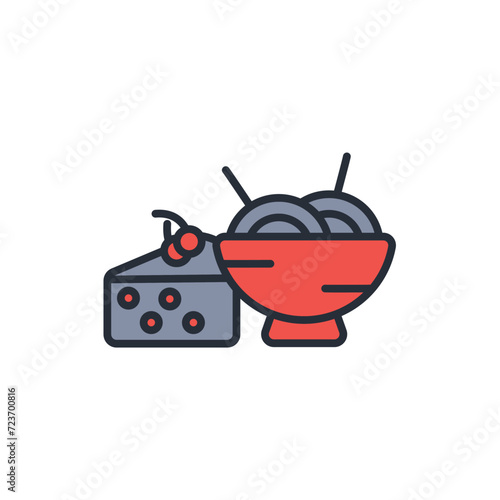 carbohydrates icon. vector.Editable stroke.linear style sign for use web design,logo.Symbol illustration.