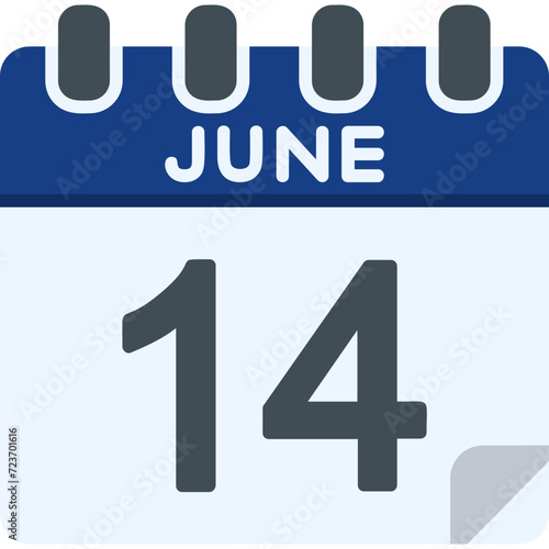14 June Vector Icon Design