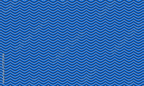 Zigzag chevron blue pattern background for decorative design isolated on white background. the usage of seamless geometric vector shape is : wallpaper, backdrop, fashion, print, textile ornament, ect