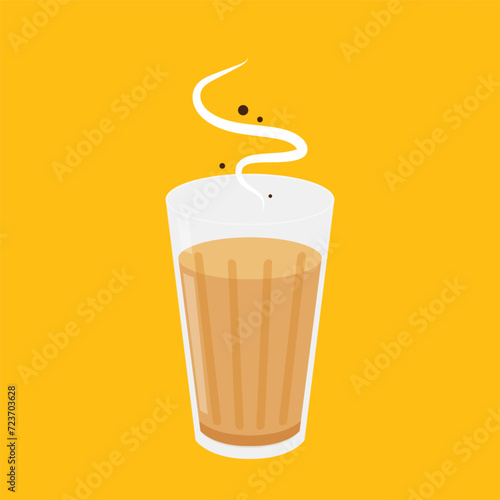 Indian hot drink vector. Indian chai icon. Chai is Indian drink. Kerala tea shop illustration vector eps. Indian Kerala roadside. Kerala tea shop line drawing. Kerala Old.