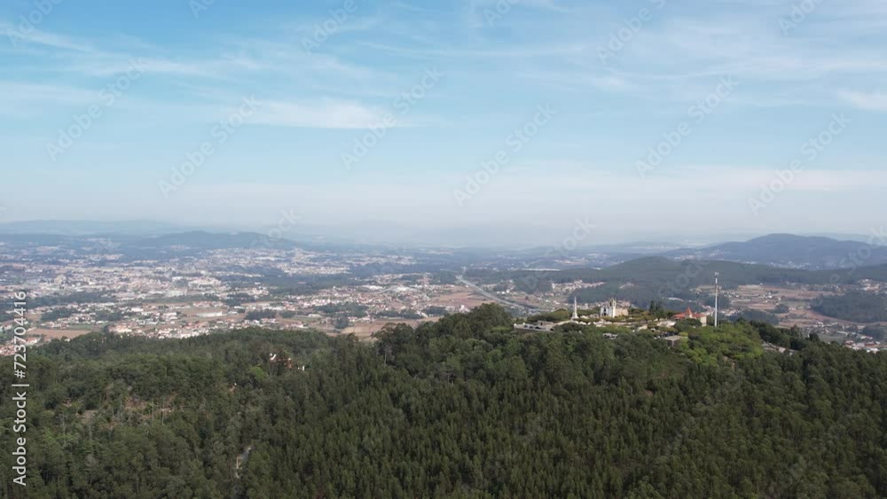 Monte da Franqueira Aerial Panorama, Barcelos Portugal - aerial panoramic Monte da Franqueira Aerial Panorama, Barcelos Portugal - aerial panoramic