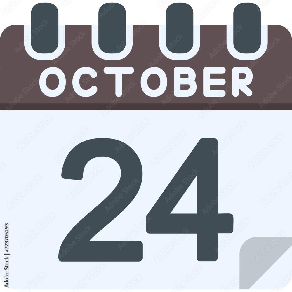 24 October Vector Icon Design