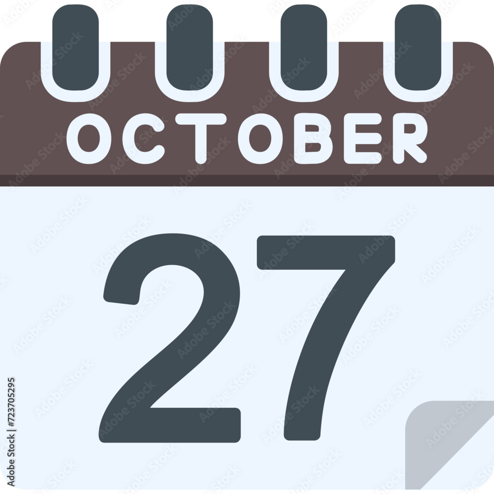 27 October Vector Icon Design 27 October Vector Icon Design