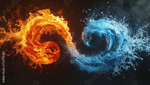 Fiery Fusion: The Perfect Blend of Fire and Water Generative AI