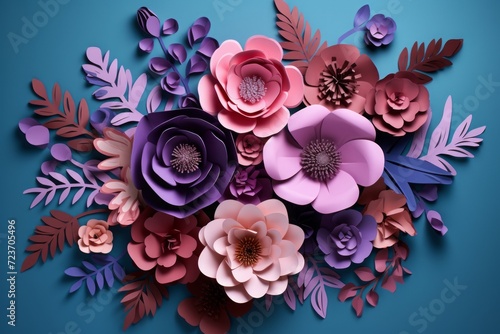 international women s day background. 8 march background of purple flowers. Flat lay arrangement with feminine elements and copy space