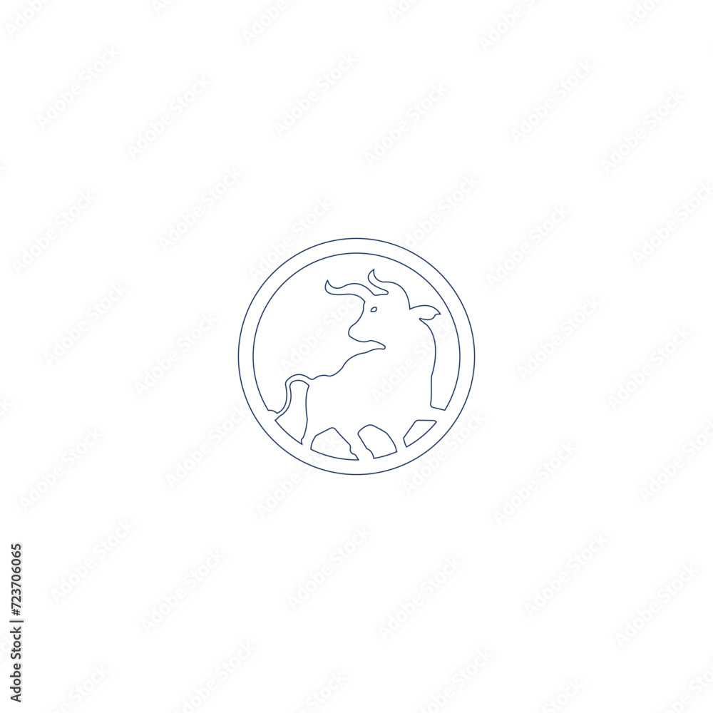 Vector of a bull on a white background .Stylish bull jump high logo design inspiration . Bull animal logo template design Vector of a bull on a white background .Stylish bull jump high logo design inspiration . Bull animal logo template design