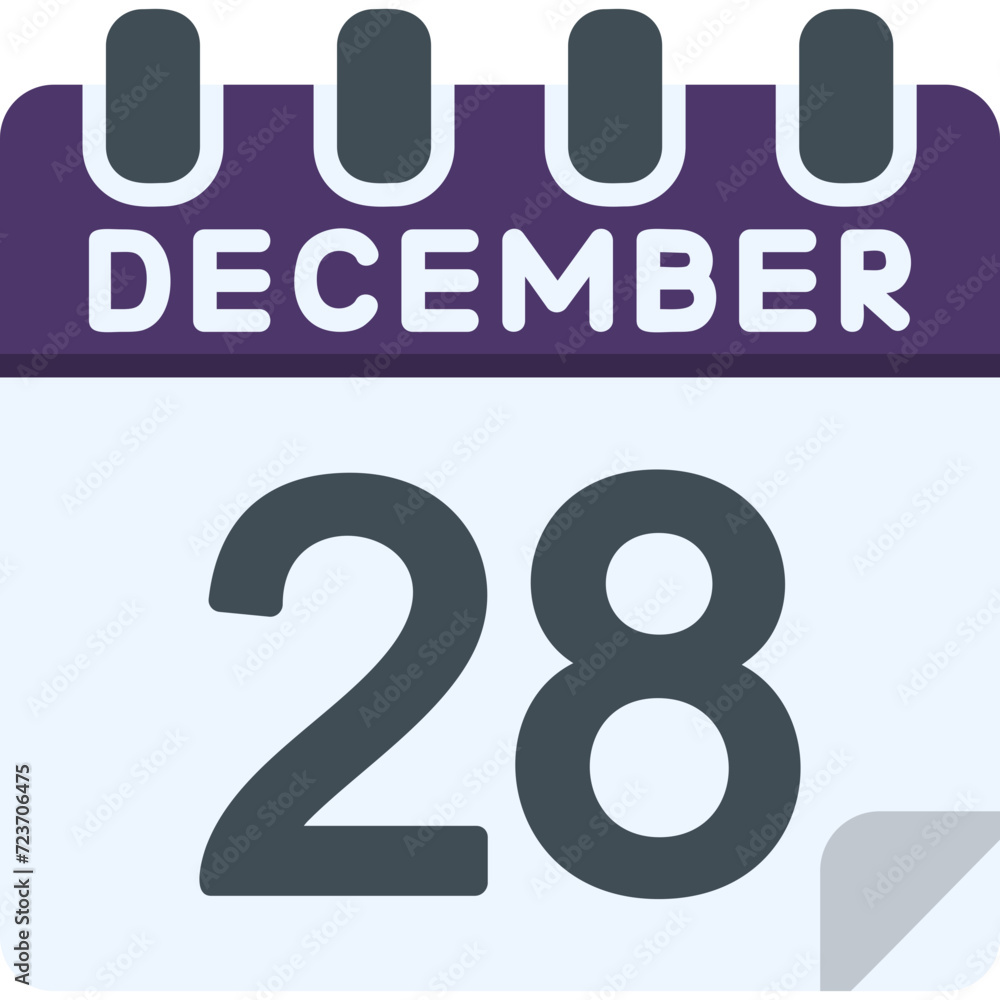 28 December Vector Icon Design 28 December Vector Icon Design