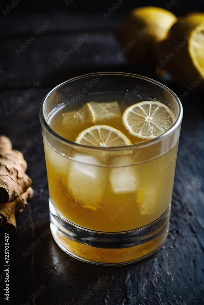 A popular ginger-based drink made by steeping fresh ginger in hot water, sometimes sweetened with sugar or honey A popular ginger-based drink made by steeping fresh ginger in hot water, sometimes sweetened with sugar or honey