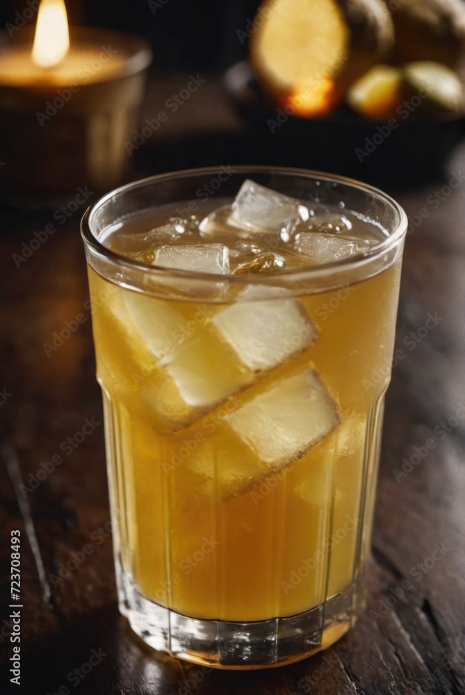 A popular ginger-based drink made by steeping fresh ginger in hot water, sometimes sweetened with sugar or honey A popular ginger-based drink made by steeping fresh ginger in hot water, sometimes sweetened with sugar or honey