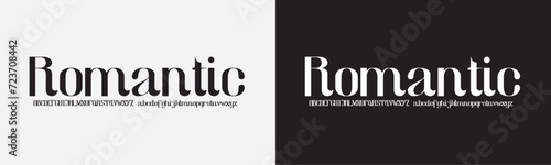 Luxury alphabet letters font. Typography elegant wedding classic lettering serif fonts decorative vintage retro concept. vector illustration photo
