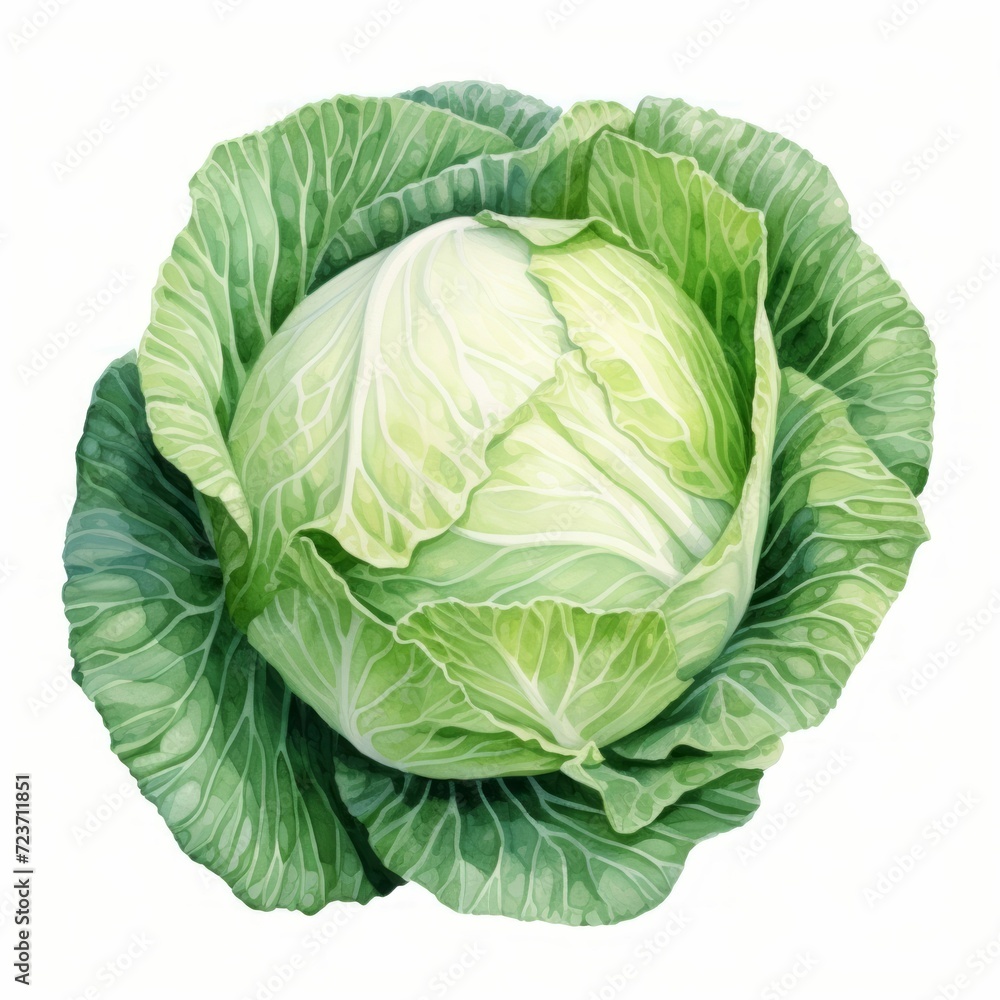 Obraz premium cabbage watercolor 