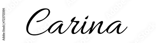 Carina - black color - name written - ideal for websites, emails, presentations, greetings, banners, cards, books, t-shirt, sweatshirt, prints, cricut, silhouette,	