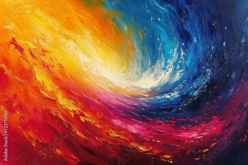 Colorful Swirl of Art: A Vibrant Painting for the Month of May Generative AI