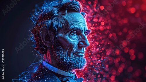 Abraham Lincoln: The Man Behind the Blueprint Generative AI photo