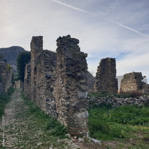 Amcient rock walls Benacoaz Spain Grazalema  photo