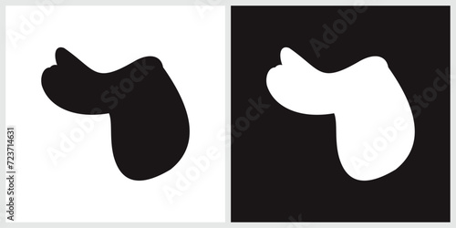 Horse Saddle Logo Silhouette, Horse Saddle Vector Silhouette