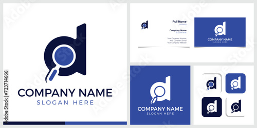 Letter D Search Logo, Letter D Search Logo Vector