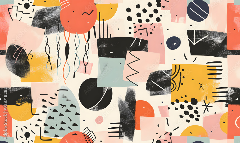 Abstracts geometric shapes illustration design.,Generative AI Abstracts geometric shapes illustration design.,Generative AI