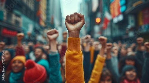 Fist in the Air: A Rally of Unity and Empowerment Generative AI