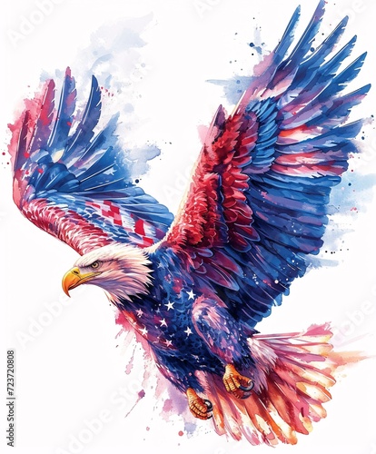 Fly High with the Eagle: A Colorful Tribute to Independence Day Generative AI