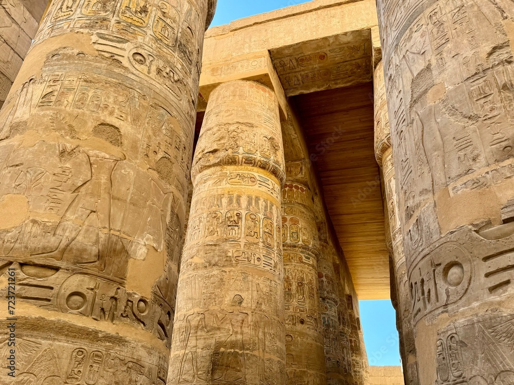 columns of Karnak temple city, Egypt, Luxor columns of Karnak temple city, Egypt, Luxor