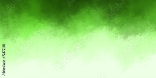 Green canvas element cloudscape atmosphere sky with puffy,mist or smog smoke swirls soft abstract.transparent smoke.before rainstorm reflection of neon background of smoke vape.lens flare. 