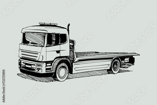 Car outline vector image. Vehicle art.