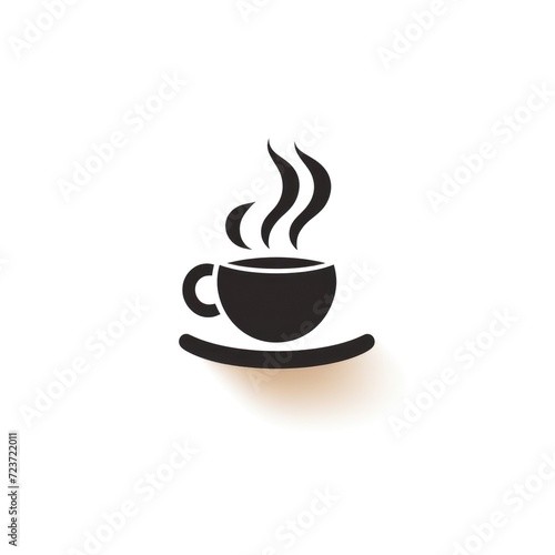 Steaming Coffee Cup on White Background