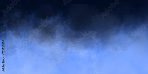 Blue Black cloudscape atmosphere reflection of neon soft abstract.isolated cloud,gray rain cloud,background of smoke vape.smoky illustration transparent smoke.sky with puffy hookah on mist or smog. 