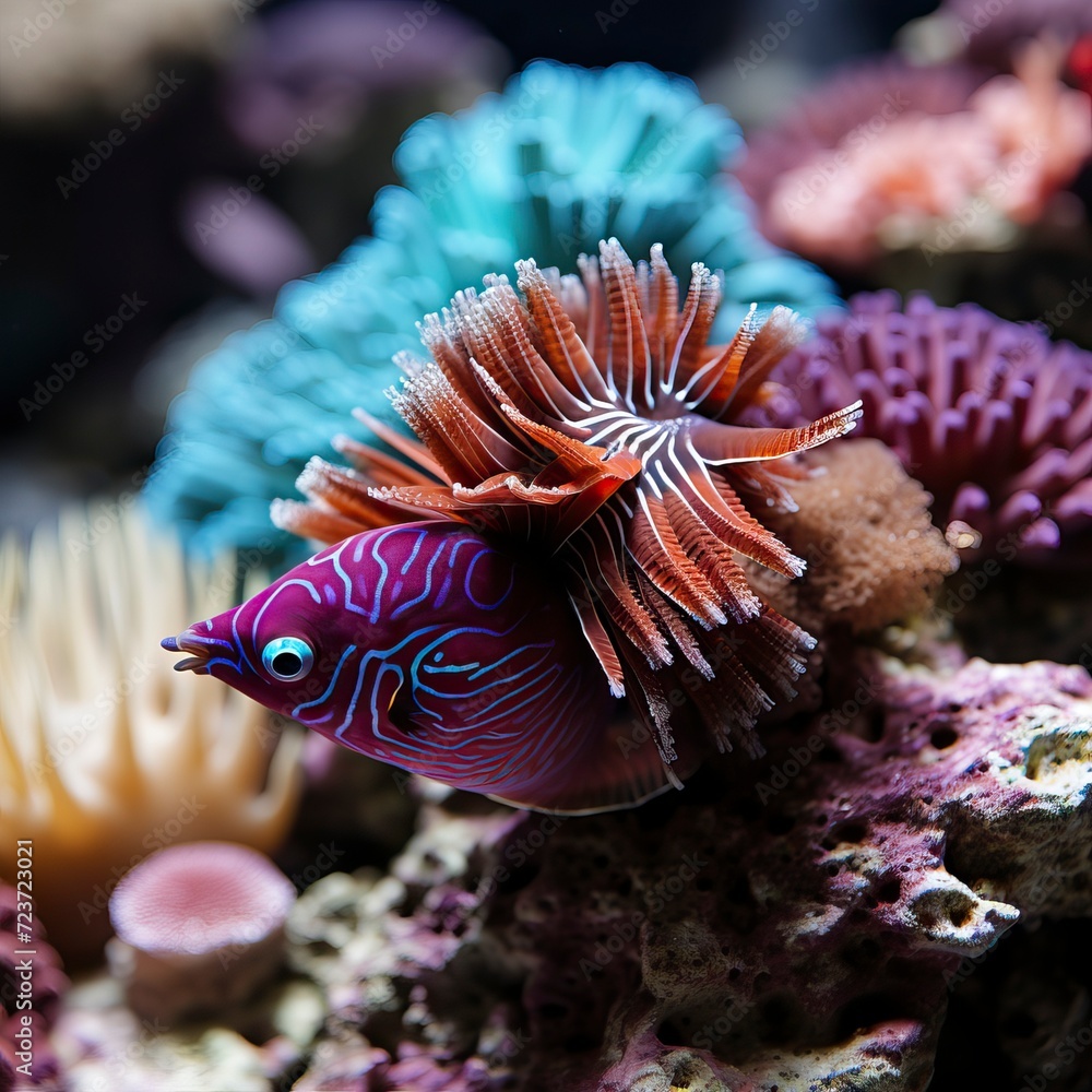 Fototapeta premium Underwater Fantasy world Beauty of creatures, Underwater Beauty, Fantasy World