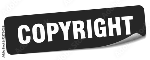 copyright sticker. copyright label