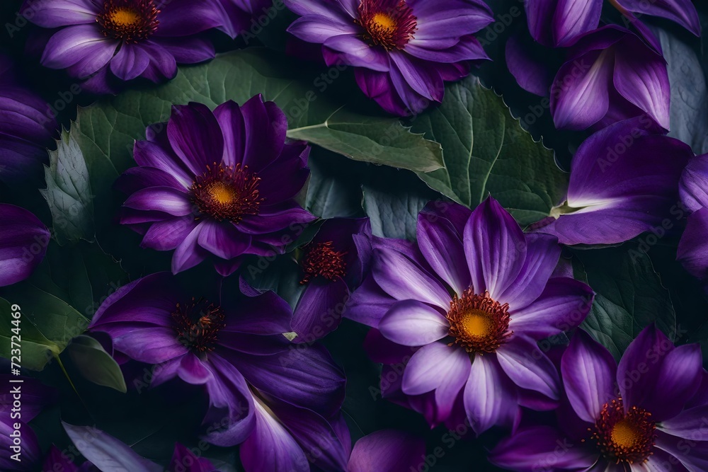 Daisy Purple Flowers for background, flower blossom spring season
