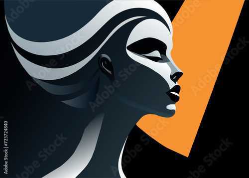 abstract portrait of a woman