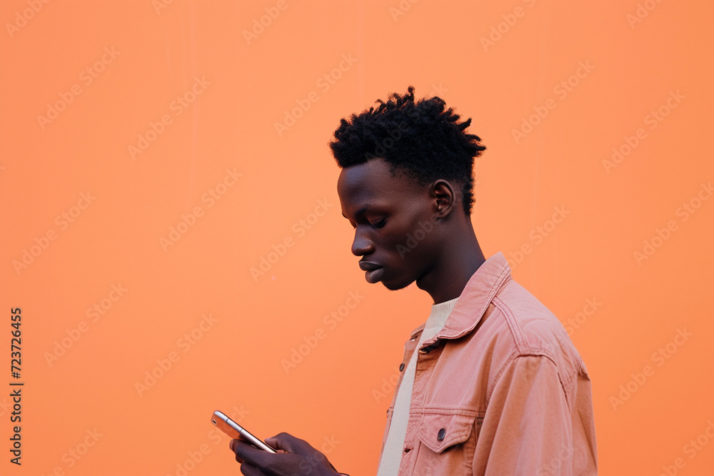 Young Man Using Smartphone. Modern Lifestyle and Technology Concept Young Man Using Smartphone. Modern Lifestyle and Technology Concept