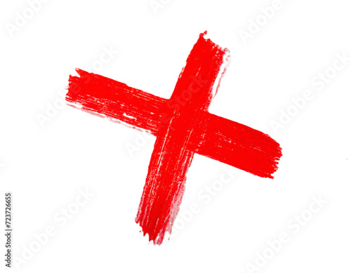 Une croix rouge en mode PNG photo