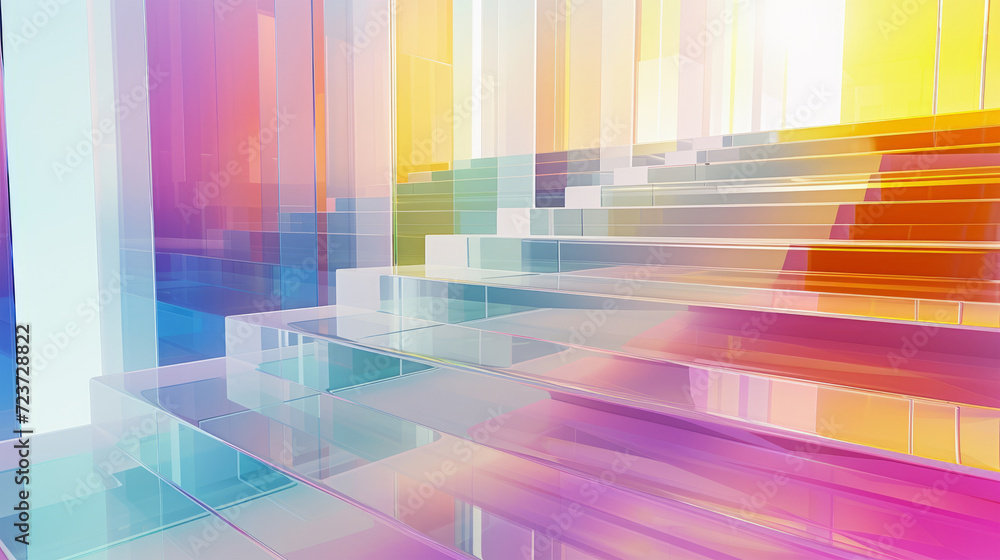 colored transparent glass steps background colored transparent glass steps background