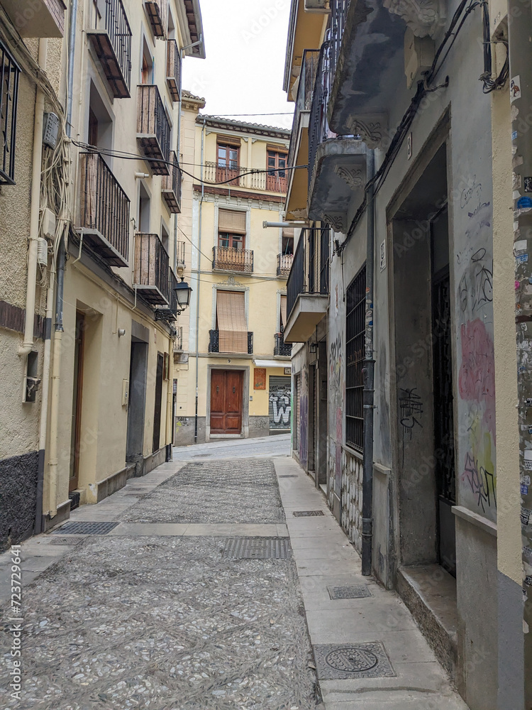 narrow cobblestone street