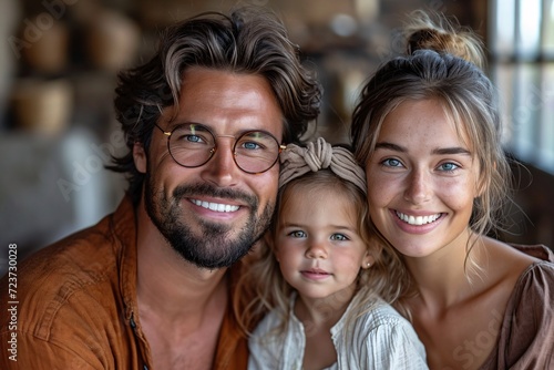 Summer Smiles: A Family Photo with a Twist Generative AI