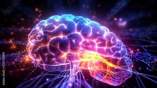 Concept of human brain with human intelligence, brain technology