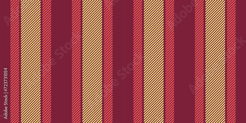 Greeting lines background textile, fancy texture pattern seamless. Japan vector vertical stripe fabric in red and yellow colors.