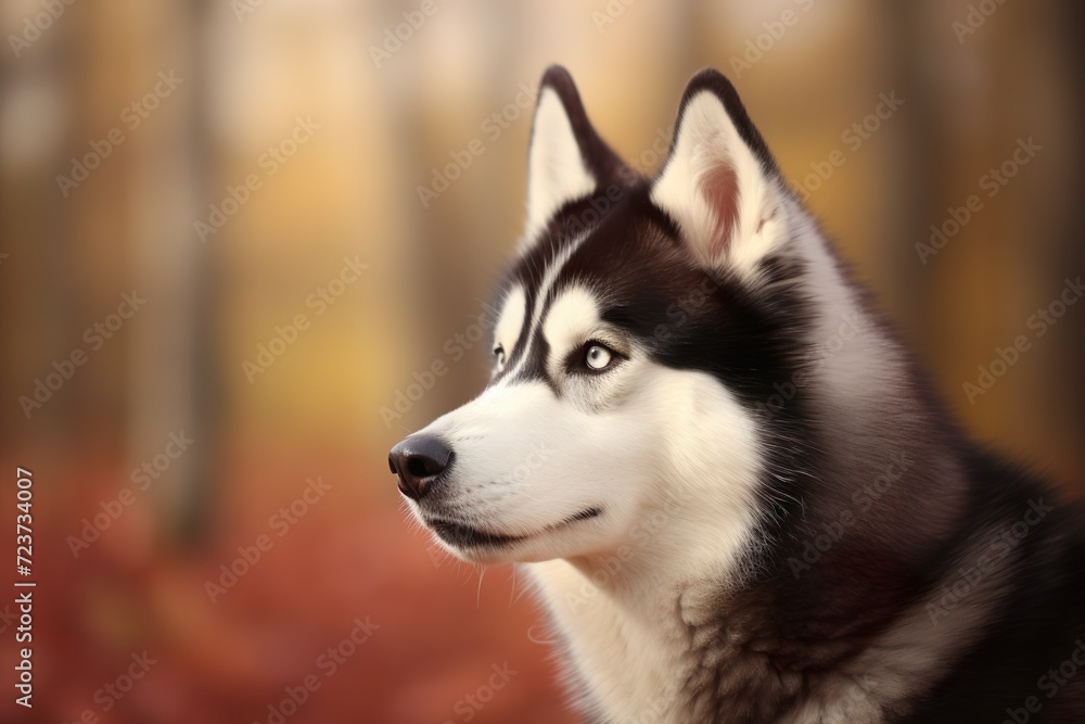 close up shot of siberian husky dog