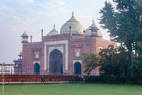 Jawab or Guesthouse, Eastern building of Taj Mahal architectural complex. Agra, Uttar Pradesh, India photo