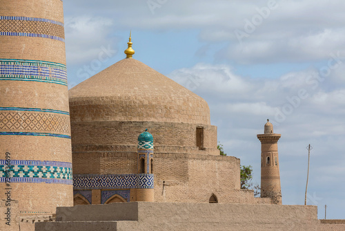 Dome of Islam Khoja medrese in Khiva (Xiva), Khwarazm, Uzbekistan photo
