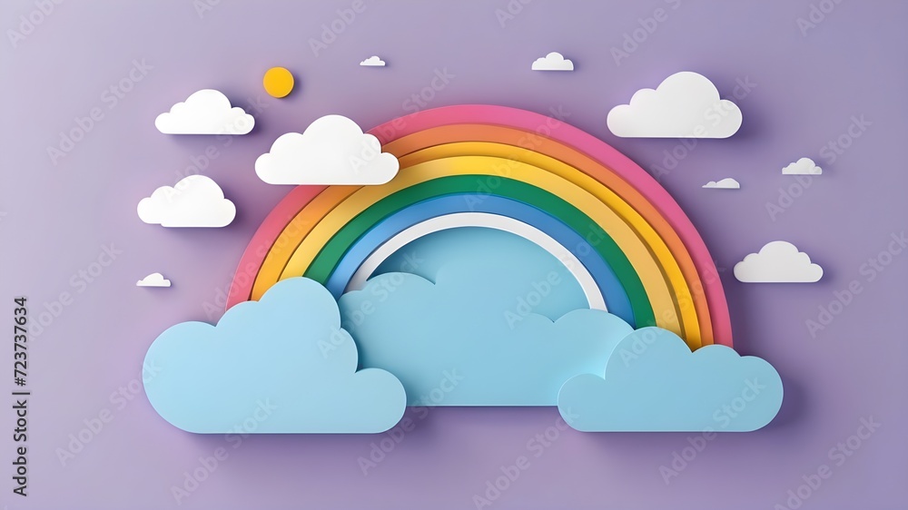 cloud with rainbow on blue background ,Paper art style. Minimal and clean design. Vector illustration.
By maryliflower cloud with rainbow on blue background ,Paper art style. Minimal and clean design. Vector illustration.
By maryliflower