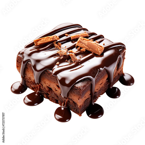 chocolate cake on transparent background Remove png, Clipping Path