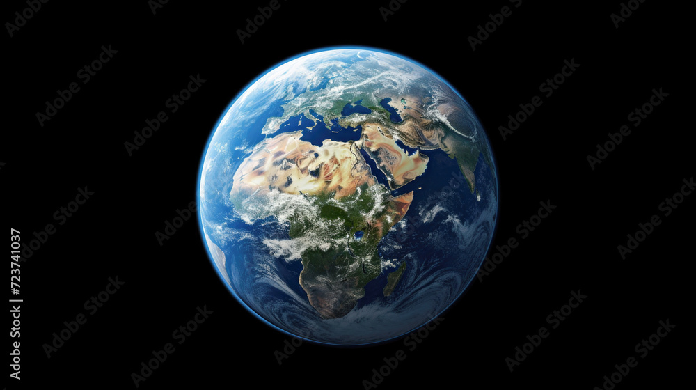 A serene depiction of the Earth in shades of blue against a white background A serene depiction of the Earth in shades of blue against a white background