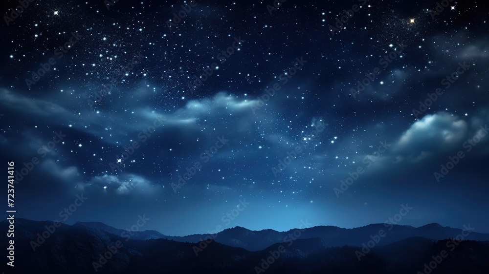night sky with stars twinkling