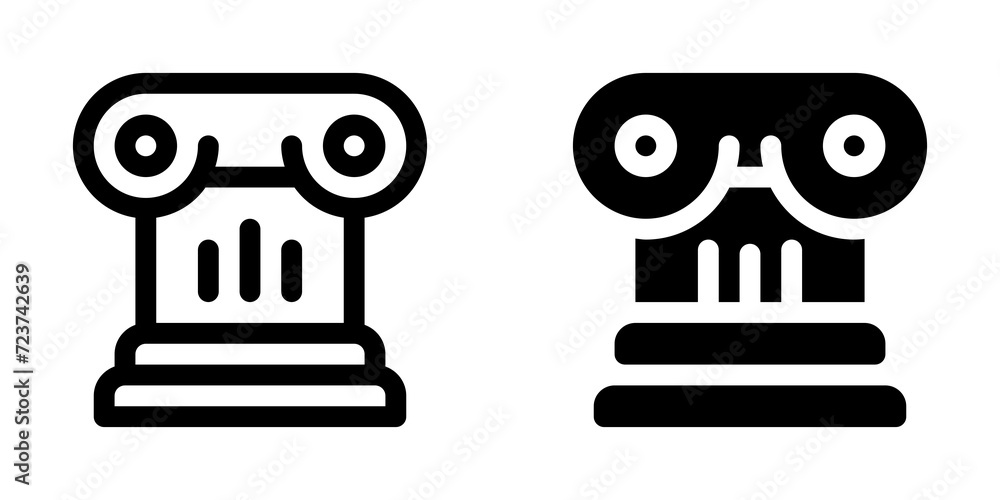 Editable pillar vector icon. History, museum, art. Part of a big icon set family. Perfect for web and app interfaces, presentations, infographics, etc Editable pillar vector icon. History, museum, art. Part of a big icon set family. Perfect for web and app interfaces, presentations, infographics, etc